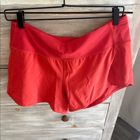 EUC Red Lululemon Speed Up Shorts - Picture 1 of 4